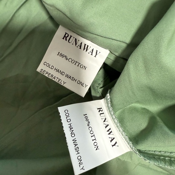 Runaway The Label Ayla Sage Green Crop Top & Maxi Skirt Set - Size Medium, US 6 - Picture 8 of 14